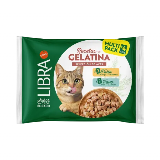 Libra Cat Wet Food in Chicken and Turkey Jelly for Cats