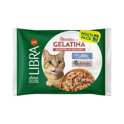 Libra Cat Wet Food in Tuna and Salmon Jelly for Cats