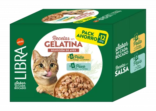 Libra Cat Wet Food in Chicken and Turkey Jelly for Cats