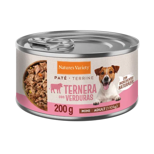 Nature's Variety Nourriture humide en p&acirc;t&eacute; de Veau pour Chiens Adultes Mini