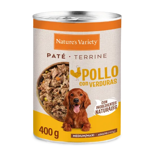 Nature's Variety Nourriture humide en p&acirc;t&eacute; de Poulet pour Chiens Adultes Taille Moyenne/Grande