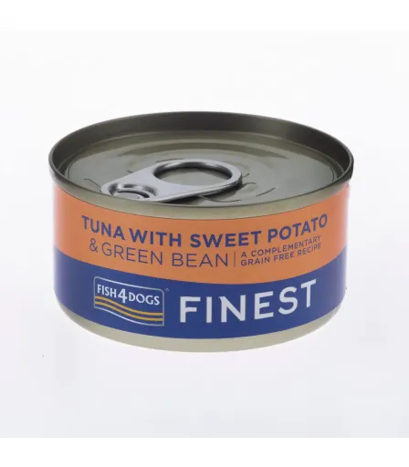 Fish4Dogs Cibo umido in lattina Tonno con Patata Dolce & Fagiolini per Cani