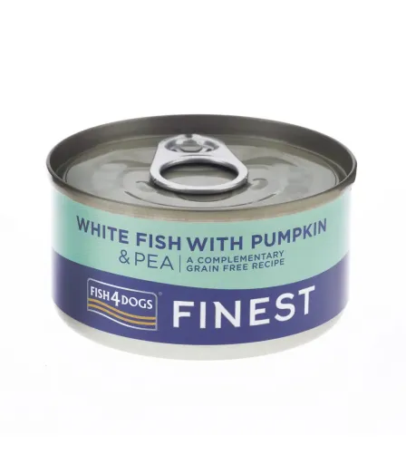 Fish4Dogs Cibo umido al Pesce con Zucca e Piselli per Cani