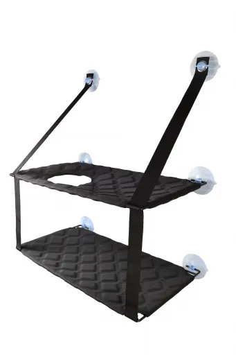 Nayeco Double Suction Cup Cat Hammock &ndash; Black