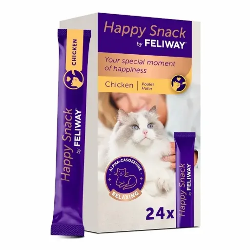 Feliway HAPPY SNACK BY FELIWAY Geschmack Huhn 24 Sticks