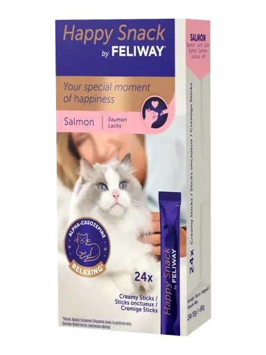 Feliway Snack L&iacute;quido Happy Sabor Salm&oacute;n 24 sticks