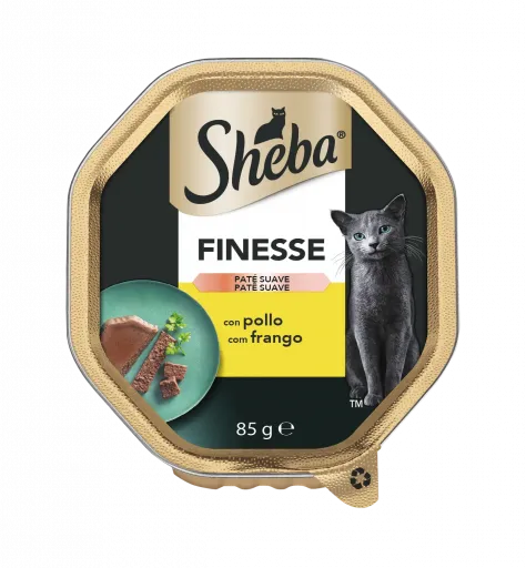 Sheba Comida H&uacute;meda Completa en Mousse de Pollo para Gatos Adultos