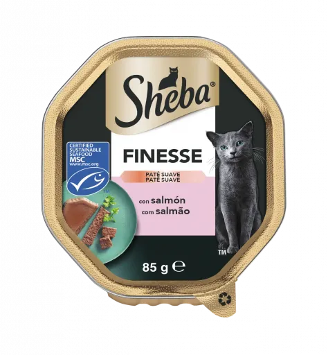 Sheba Comida H&uacute;meda Completa en Mousse de Salm&oacute;n para Gatos Adultos