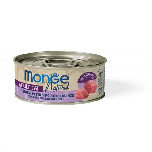 Monge Natural Wet Food Tuna, Chicken and Shrimp Broth for Cats