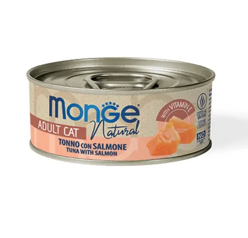 Monge Natural Wet Food Tuna and Salmon Broth for Cats