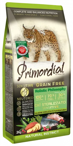 Primordial Pienso Primordial Grain Free Esterilizados Sensibles para Gatos