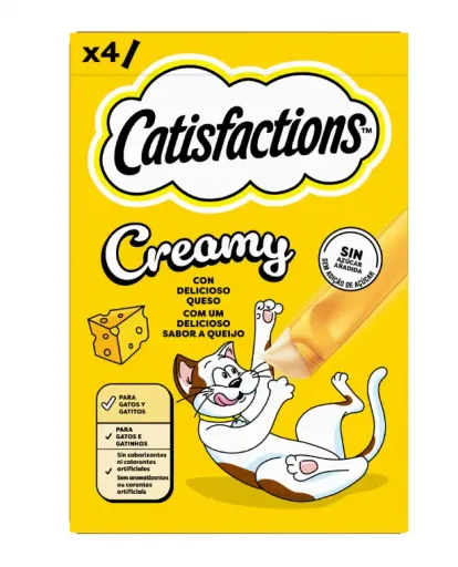 Catisfactions Premios Creamy Queso Para Gatos