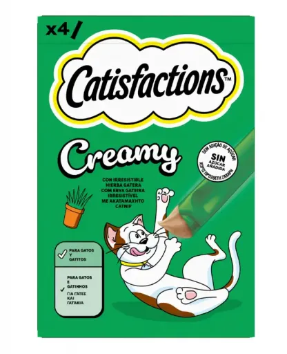 Catisfactions Premios Para Gatos Creamy Hierba Gatera para Gatos