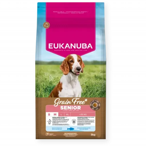 Eukanuba Senior Grain Free Blue Fish S/M Dog Food