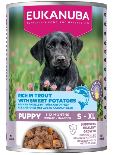Eukanuba Puppy Trout and Sweet Potato Wet Food for Dogs