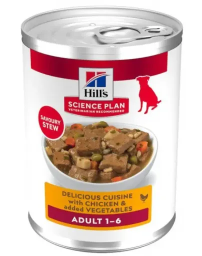 Hill's Aliment Humide Canine Adulte Rago&ucirc;t au Poulet et aux L&eacute;gumes pour Chiens