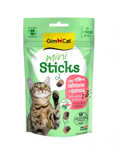 Gimcat Salmon and Quinoa Mini Sticks for Cats