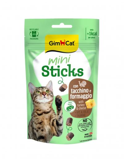 Gimcat Turkey & Cheese Mini Sticks for Cats