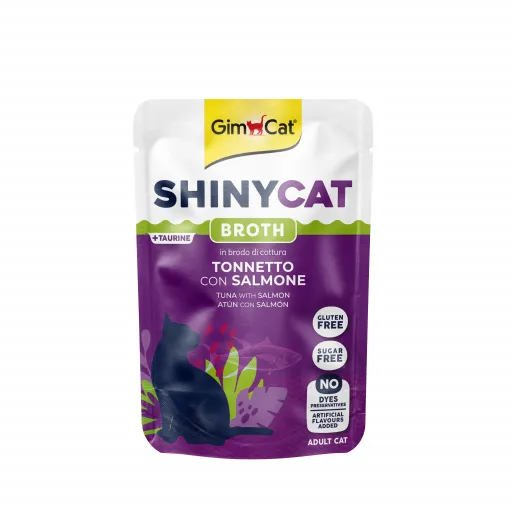 Gimcat Sc Pouch Tuna and Salmon Broth Wet Food for Cats