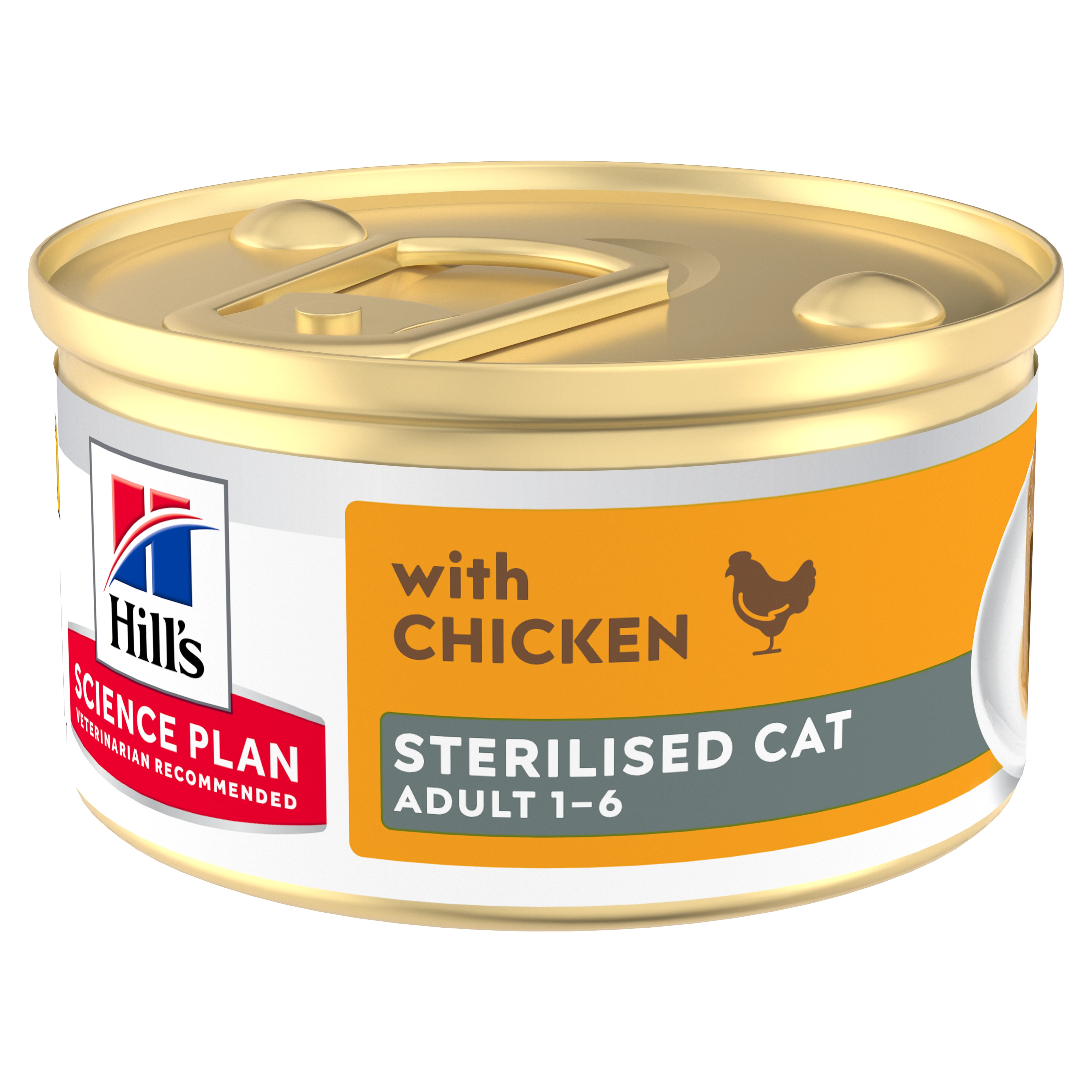Hill's Natvoer Science Plan Sterilised Adult Mousse van Kip voor Katten 85 gr